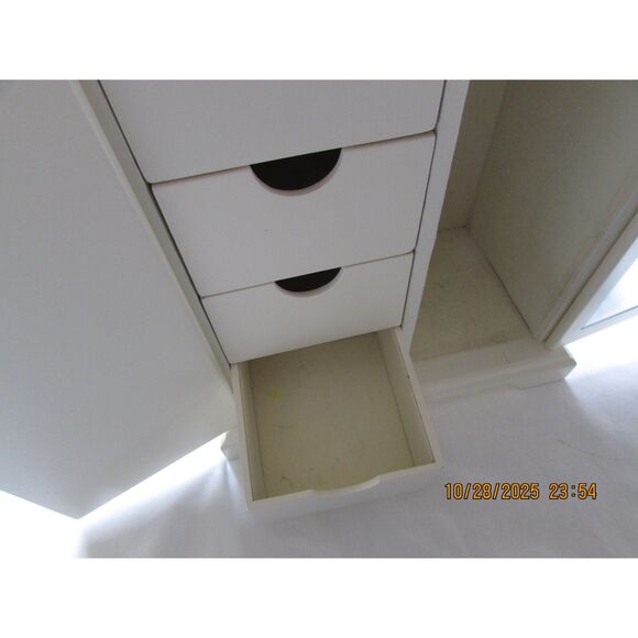 Avon 1999 Jewelry box armoire case floral design red roses 5 drawers mirror - Picture 13 of 16